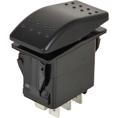Solid Spare Non-Illuminated Momentary Rocker Switch VLD1S00B-AZC00-000 DPDT 20A 12VDC Sealed