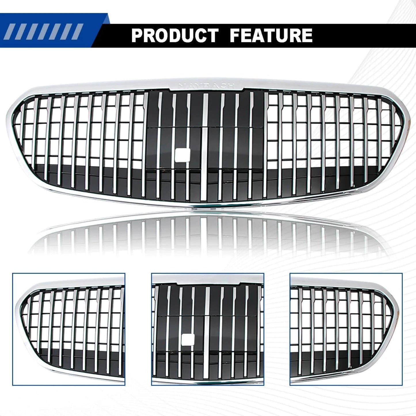 For Maybach Mercedes Benz W223S450L S500 S580 S680 2021-2024 Grille W/ACC Chrome
