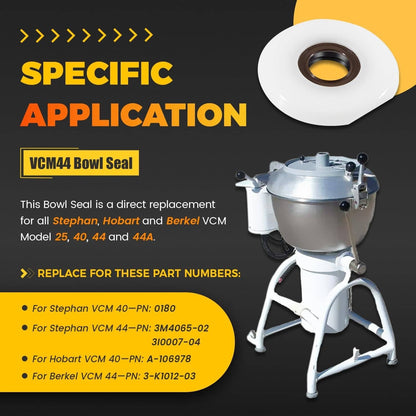 Solidspare Replace for VCM 44/40/25 Bowl Seal Low Profile Cutter Mixer Bowl Seal