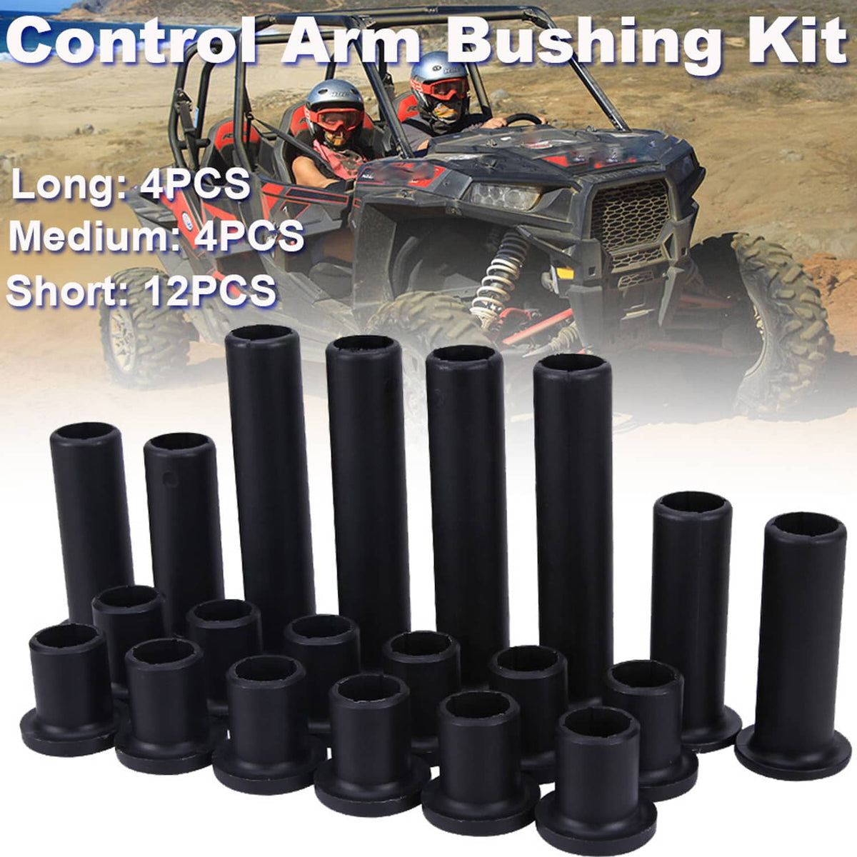 Solidspare Rear Control A-Arm Bushing Kit For Polaris RZR 800/800 S/ 800 4 2008-2013 2014