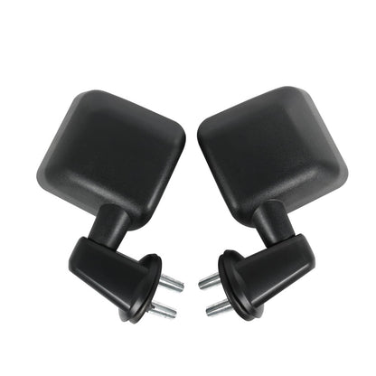 Solidspare Side Mirrors Manual Pair For 2007-2017 Jeep Wrangler JK Left +Right Black