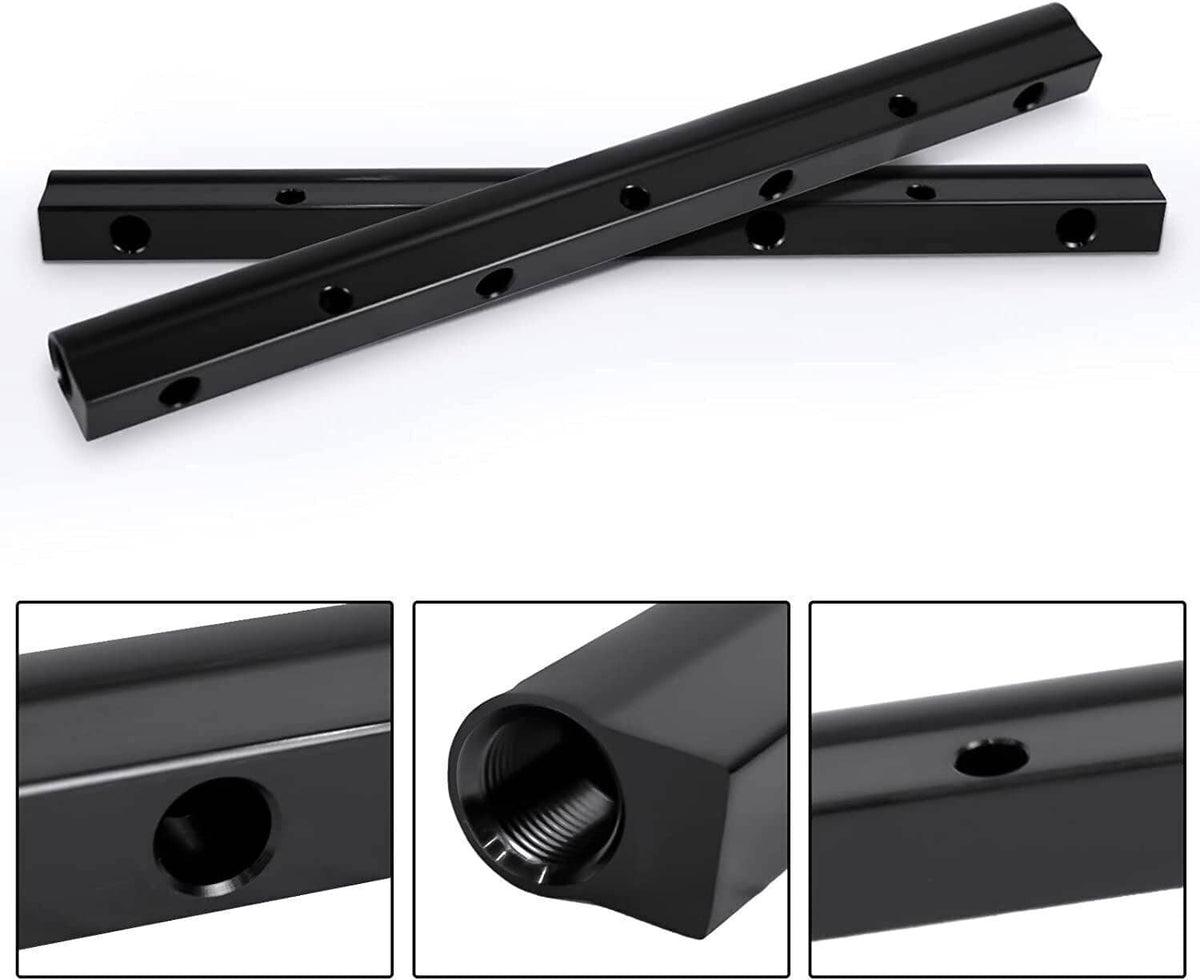 Solidspare Billet Fuel Rail Kit for LS LS1 LS2 LS3 LS6 Intake Manifold +Hardware Black New
