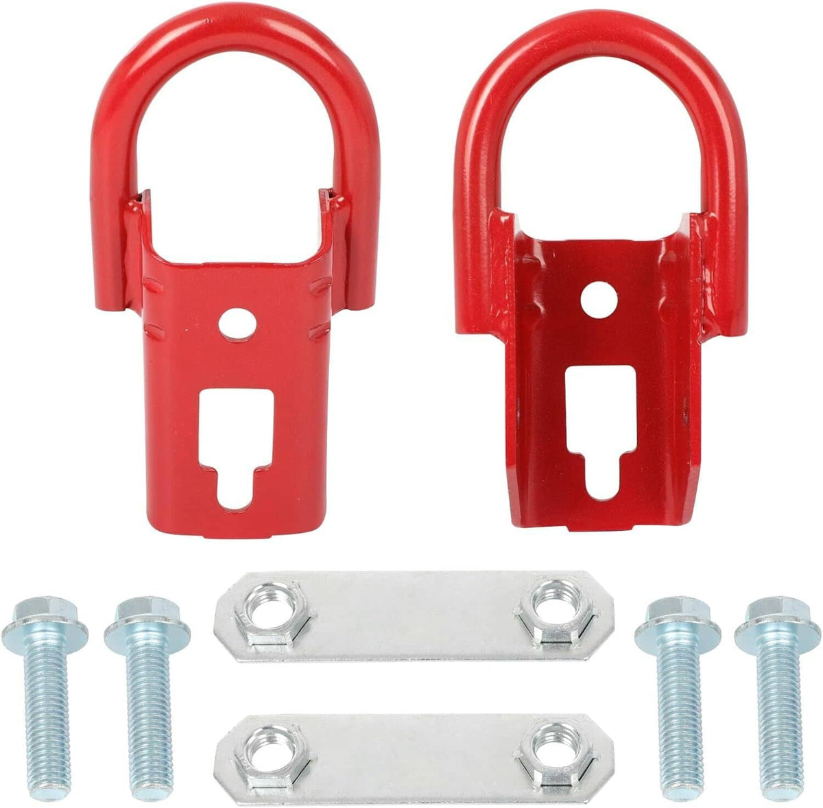 Solidspare 2Pcs Towing Hooks & Hardware Front For 2009-2019 Ford F-150 FL3Z17N808A Red