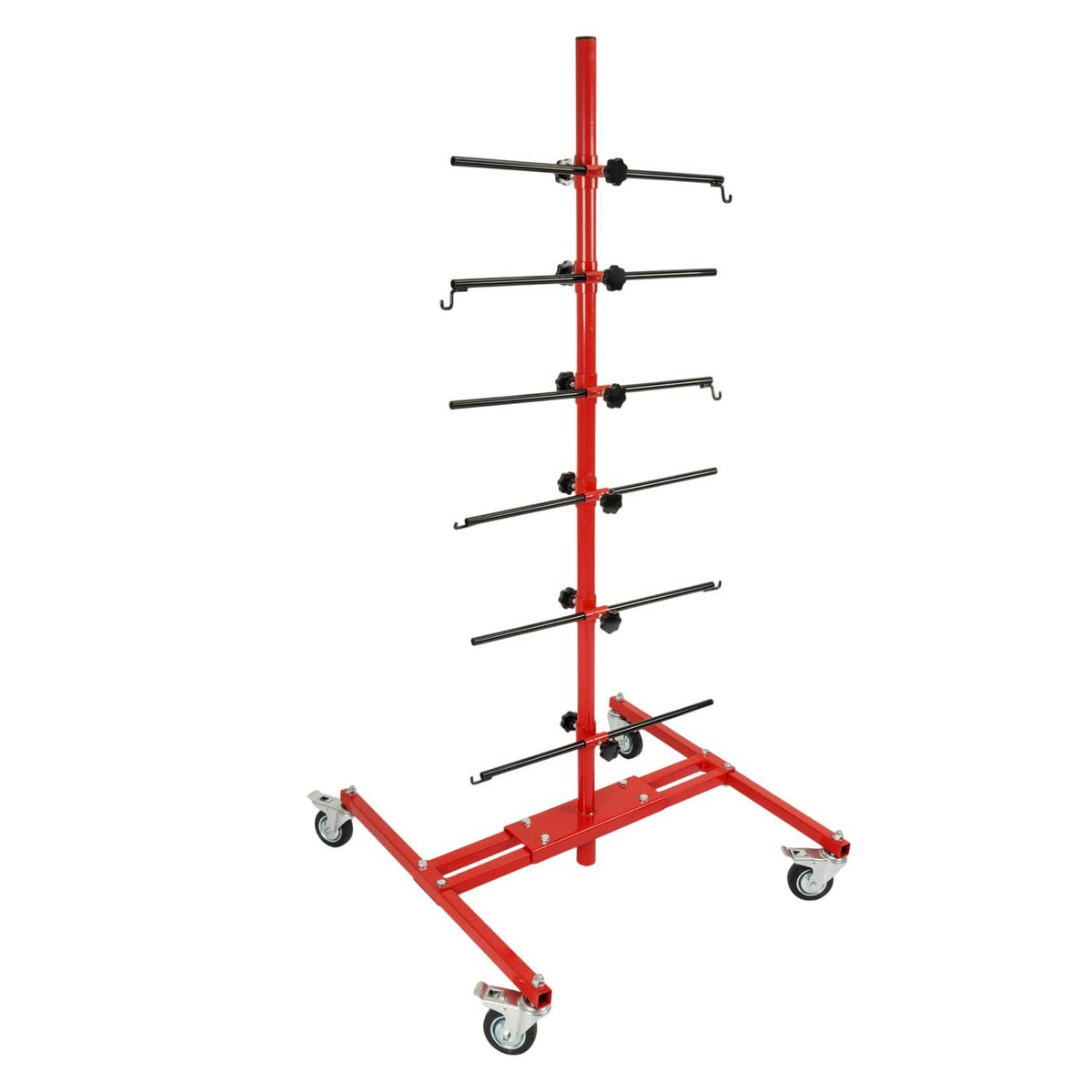 Solid Spare Powder Coated Adjustable Tree Paint Stand For Autobody Door Fender Panel