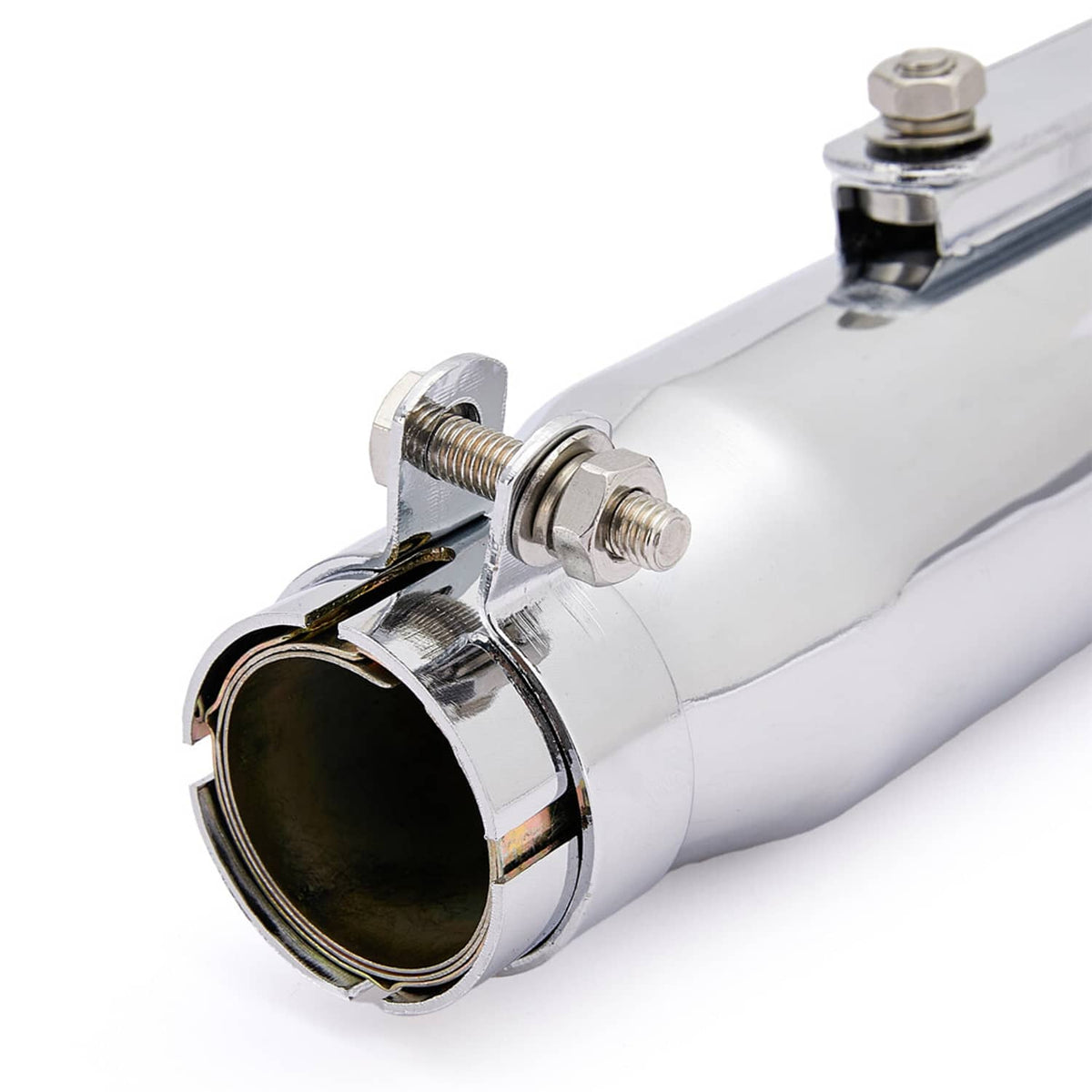 Solidspare LH&RH Motorcycle Exhaust Muffler Pipe Removable Silencers for Cafe Racer Bobber