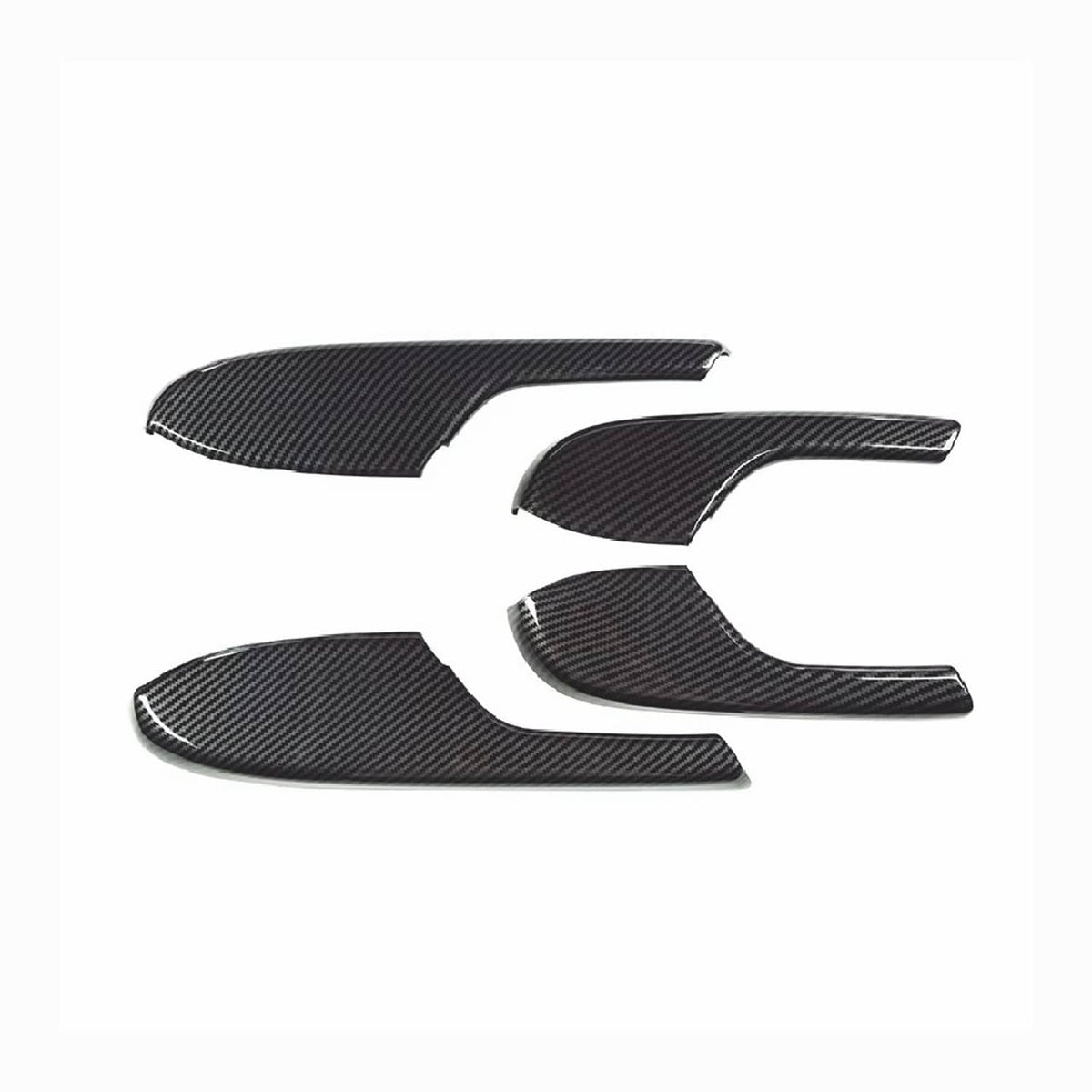 Solid Spare 4x For Honda Civic 2016-2020 Carbon Fiber Interior Door Armrest Panel Trim Cover
