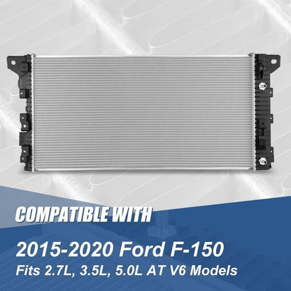 Solidspare 13510 Radiator For 15-20 Ford F150 3.5L 5.0L 18-21 Expedition Lincoln Navigator