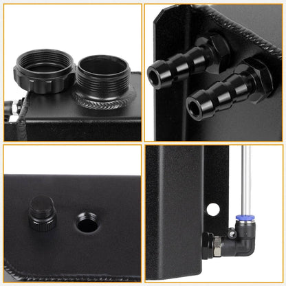Solidspare Aluminum 2L Radiator Coolant Overflow Water Bottle Expansion Reservoir Tank +Cap
