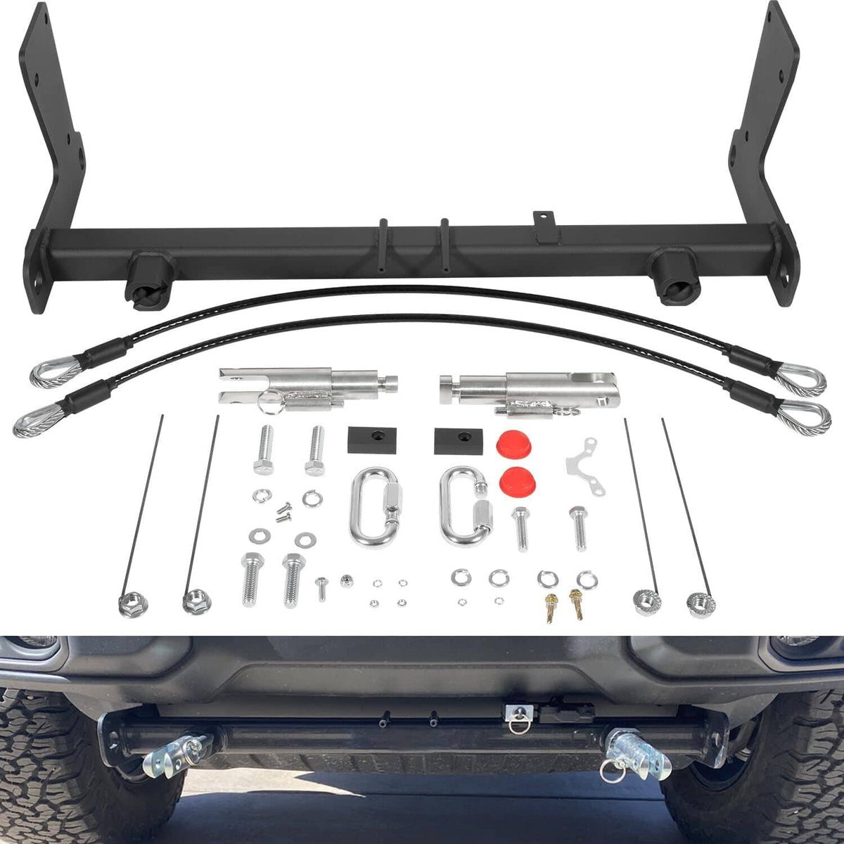 Solid Spare For Jeep Wrangler JLU JL 18-24 Blue OX BX1139 Tow Bar Base Plate Tow Bar Bracket