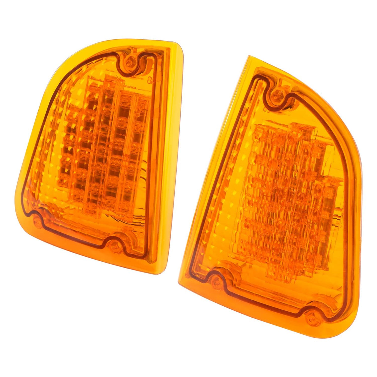 Solid Spare Pair Amber LED Turn Signal Lights For KW Kenworth K300 T300 T330 T600 1986-2008