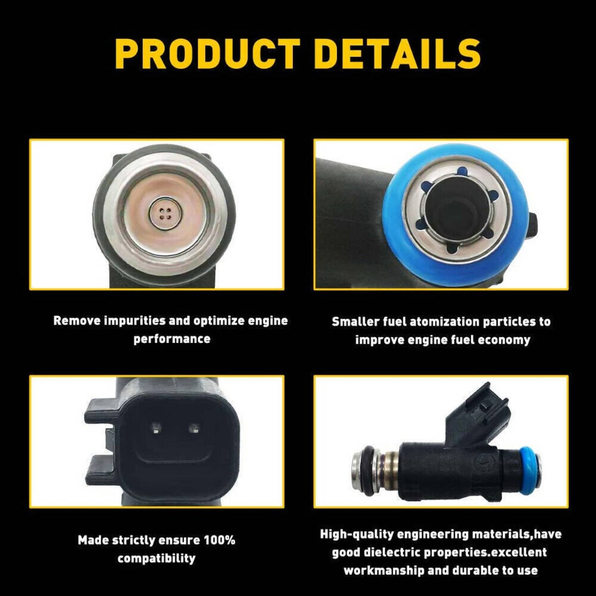 Solidspare New 8PCS Fuel Injector 12613411 For 10-13 GMC Sierra Chevrolet V8 4.8L 5.3L 6.0L