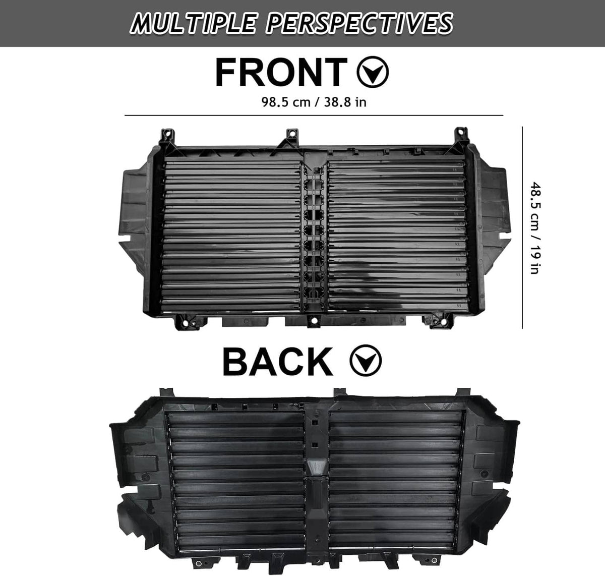 Solidspare Grille Shutter Active Air Grill Louver w/ Motor For 2024-26 Toyota Tacoma Grille