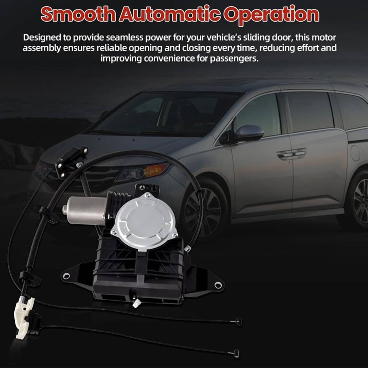 Solidspare Power Sliding Door Motor W/Cables Right Side For 2005-2010 Honda Odyssey