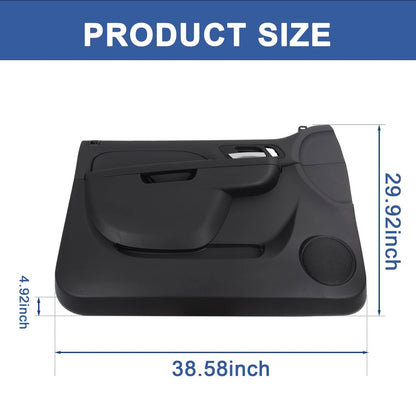 Solidspare Interior Front Door Trim Panel Driver Side 84127285 For GM Ebony 2010-2014 Black
