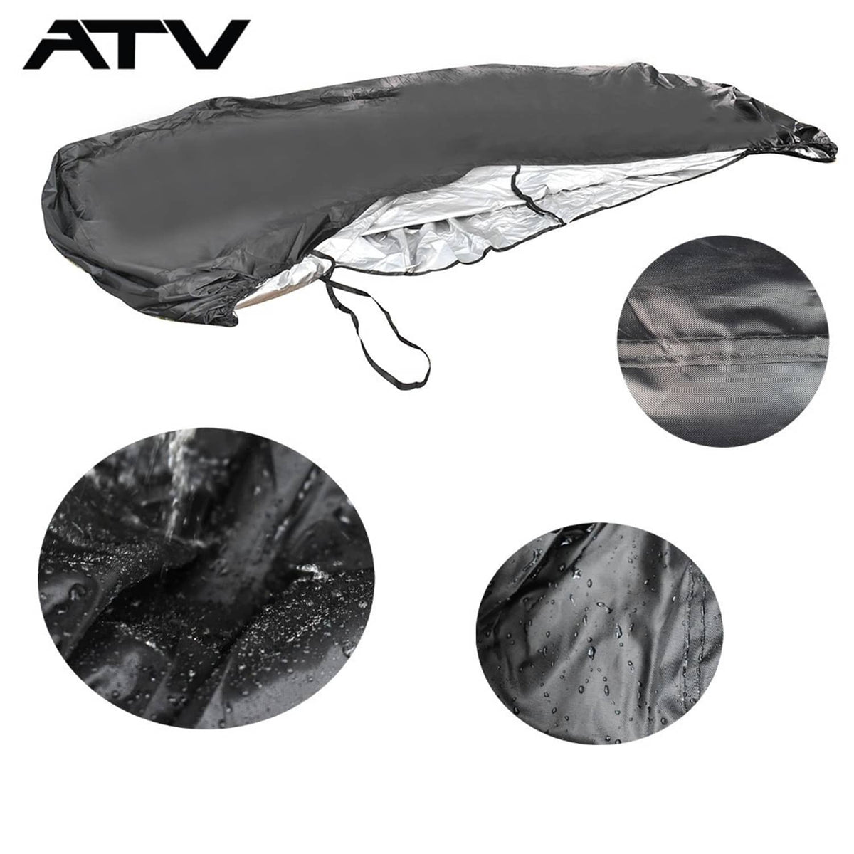 Solidspare Utility Vehicle Cover Storage For Honda Pioneer 500 700 700-4 Deluxe Black 300D