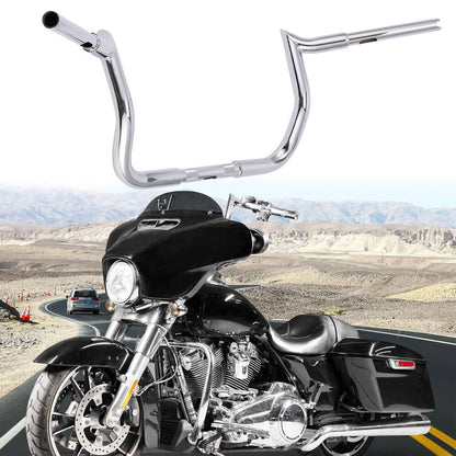 Solidspare 10" Meathook Bar Ape Hangers Handlebars For Harley Bagger Electra & Street Glide