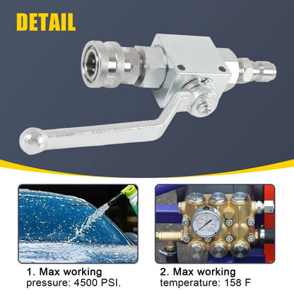 Solidspare Steel High Pressure Washer Ball Valve Kit, 3/8 Inch Quick Connect 4500 PSI