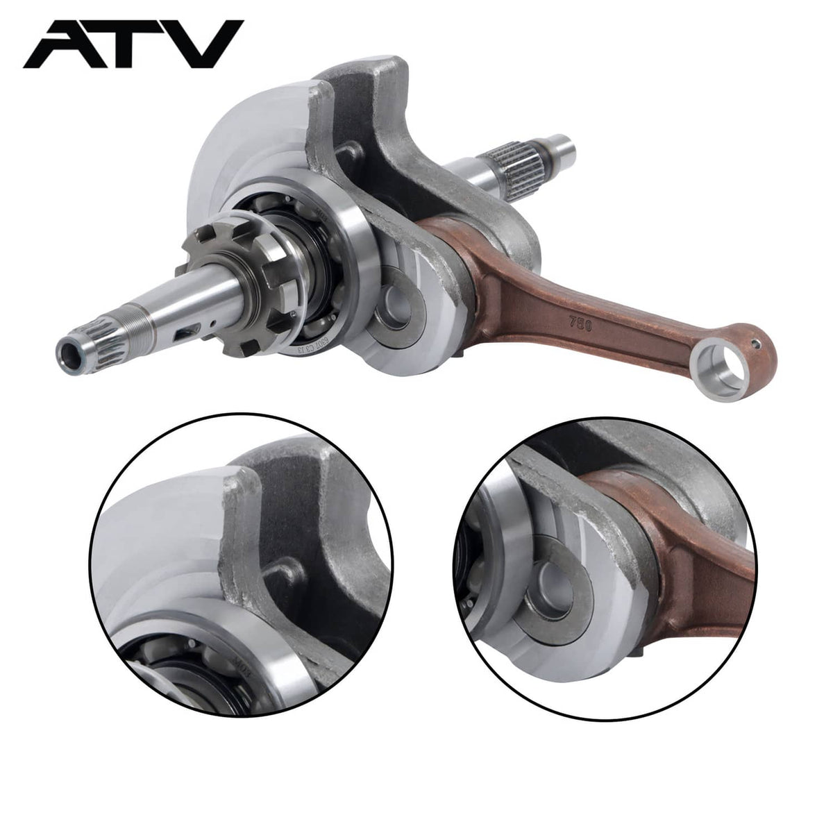 Solidspare US NEW Crankshaft Assy Crank Shaft 1:7 For HiSun 750 For HS HiSun 750 Cub Cadet