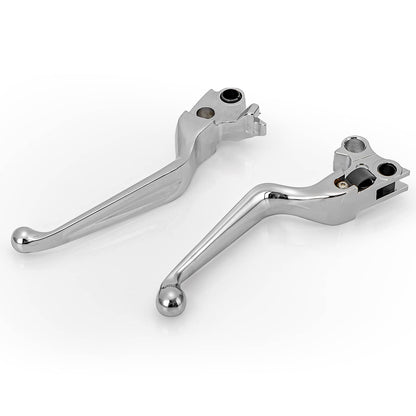 Solidspare Chrome Wide Hand Levers for Harley Sportster Softail Dyna Street Glide Road King