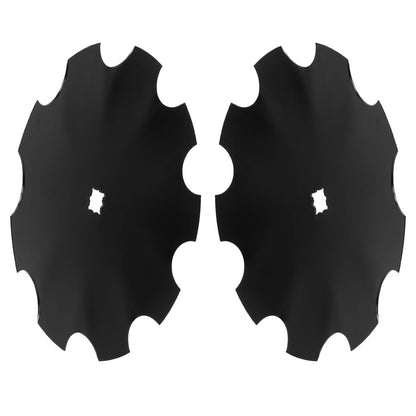 Solidspare 2X 18" Disc Harrow 3.5MM Notched  Heavy-Duty Steel For 1" / 1-1/8" Square Axle