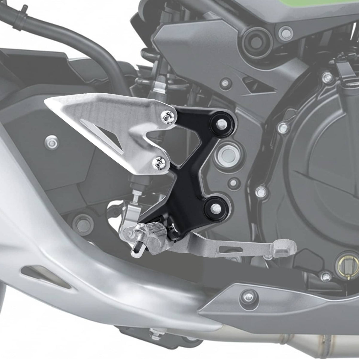 Solidspare Front Driver Footrests Bracket Kit Fit For Kawasaki NINJA 500 / Z500 2024-2025