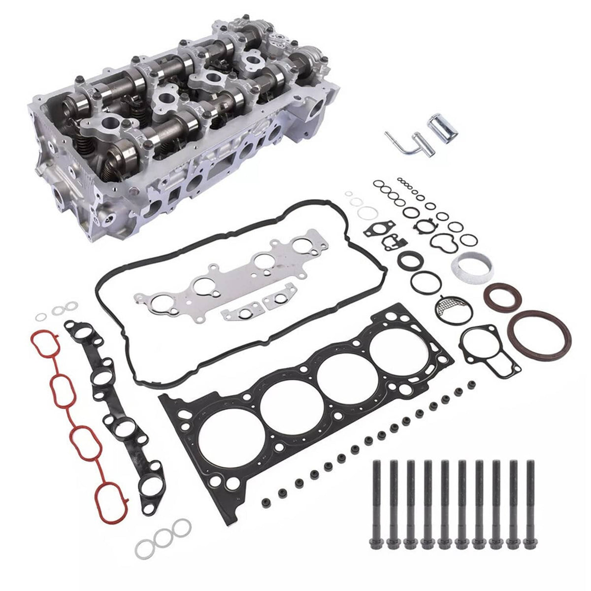 Solidspare Cylinder Head & Bolts & Gasket Set For 2005-2015 Toyota 2.7L 2TR Tacoma 4Runner