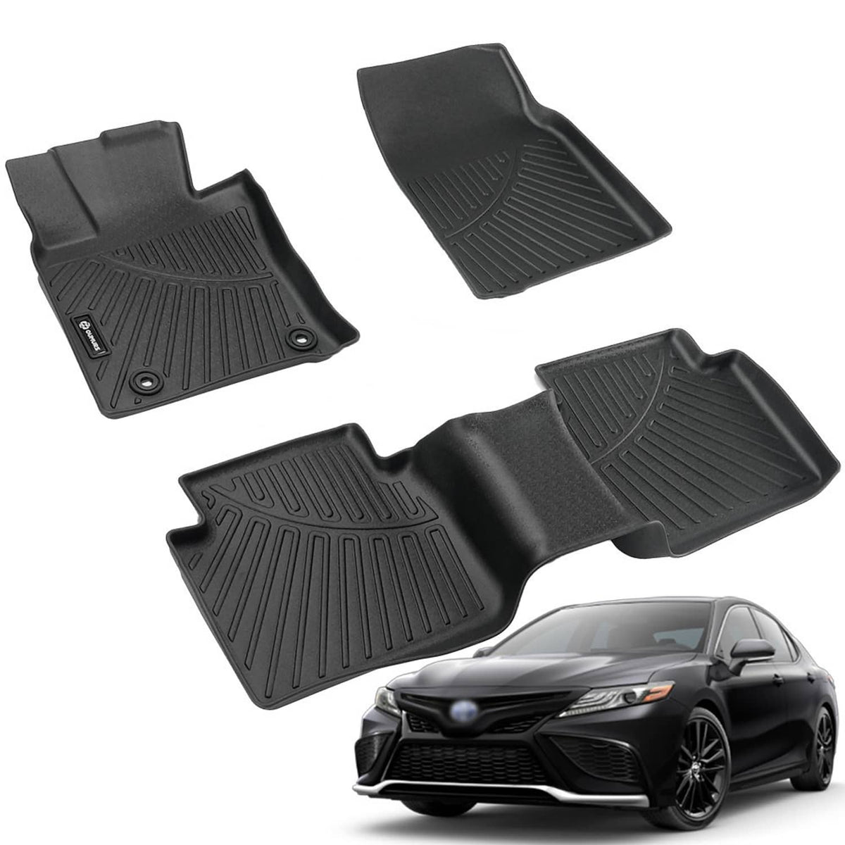 Solidspare Floor Mats Liner TPE All Weather Protection For 2018-2024 Toyota Camry Gas FWD
