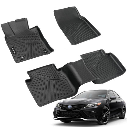 Solidspare Floor Mats Liner TPE All Weather Protection For 2018-2024 Toyota Camry Gas FWD