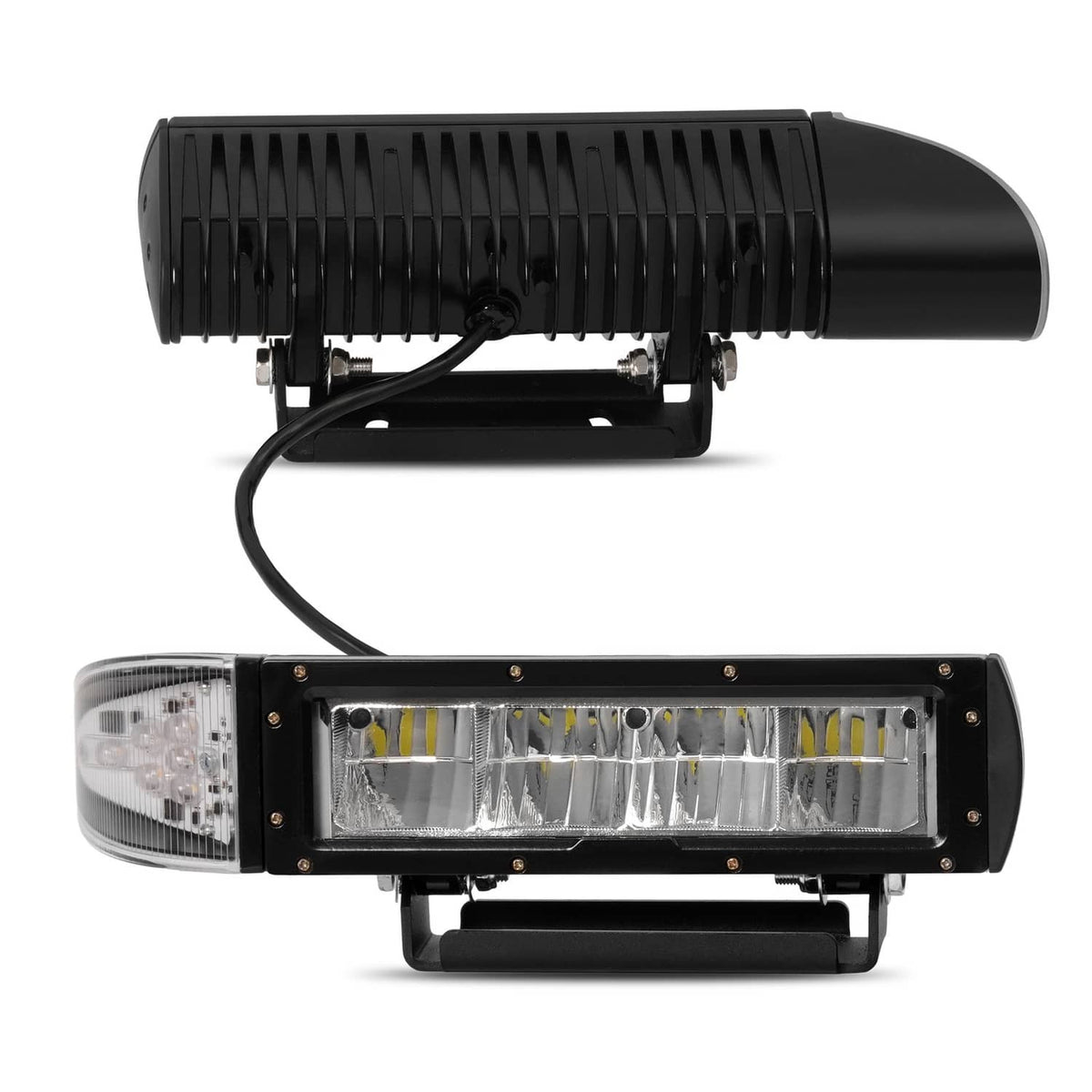 Solidspare 2PCS Headlight Heated LED Plow Lights Universal Replace For 1312100