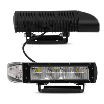 Solidspare 2PCS Headlight Heated LED Plow Lights Universal Replace For 1312100