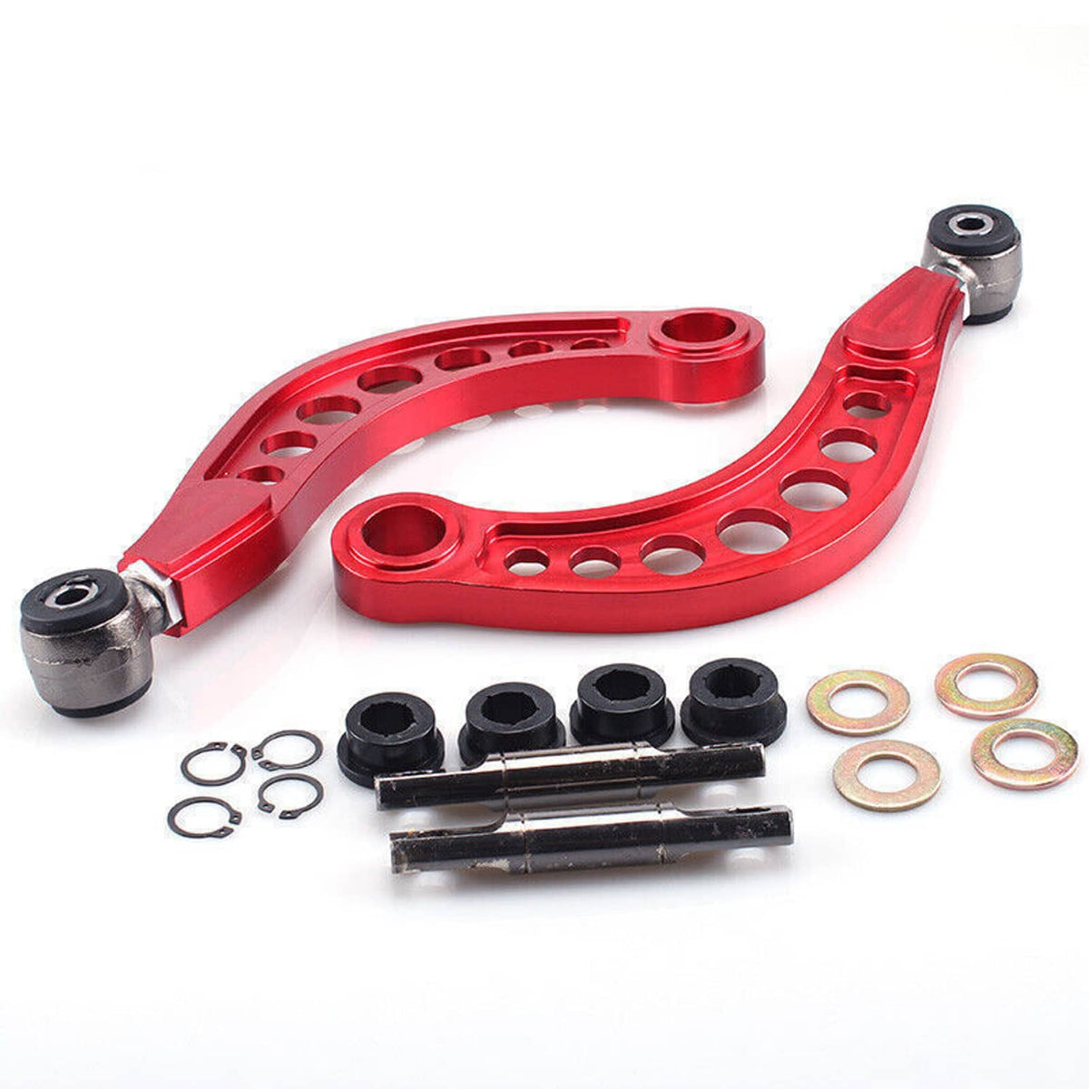 Solidspare Adjustable Rear Upper Camber Control Arms Kit for 2006-2015 Honda Civic 1.8 Red