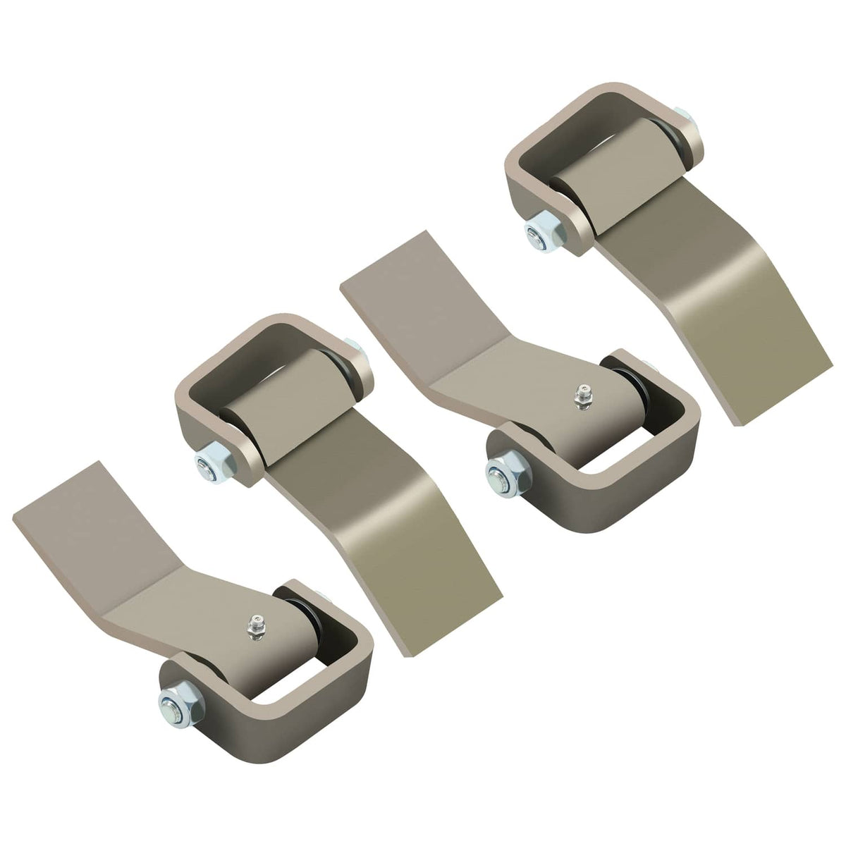 Solid Spare 4 Strap Style Long Leaf Steel Weld On Dump Trailer Door Hinge Greaseable Cargo