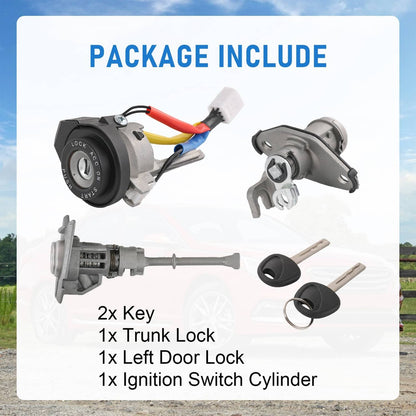 Solidspare Ignition Switch Front Left Door Lock Barrel 81970-3SA00 For Hyundai Sonata 09-14