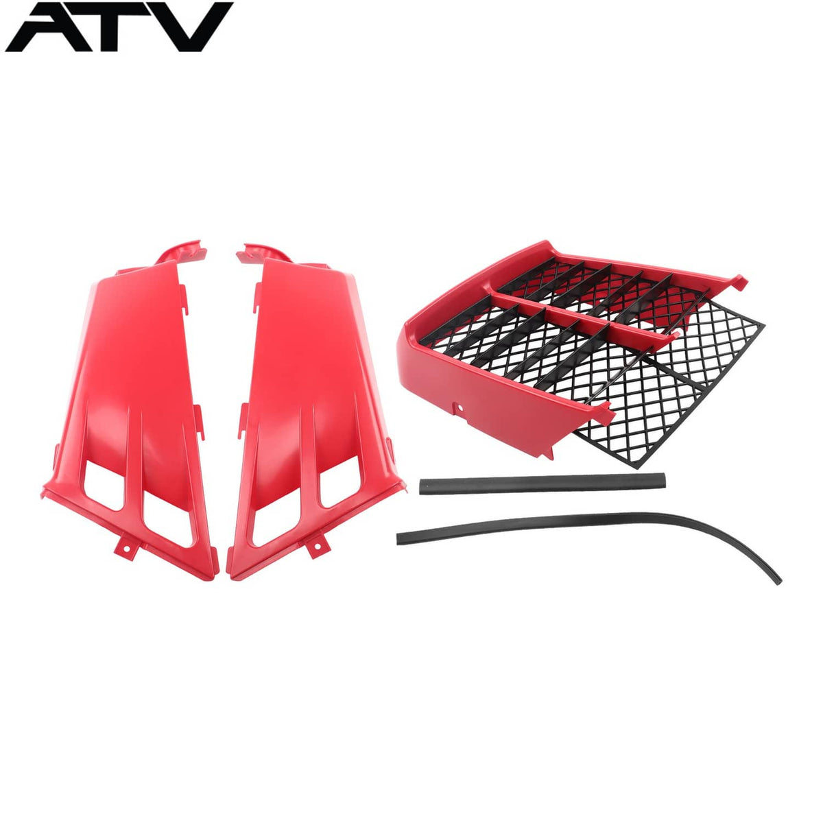 Solidspare Tank Side Outer Plastic Covers Integrated Red Grill For Yamaha Banshee 350 1991