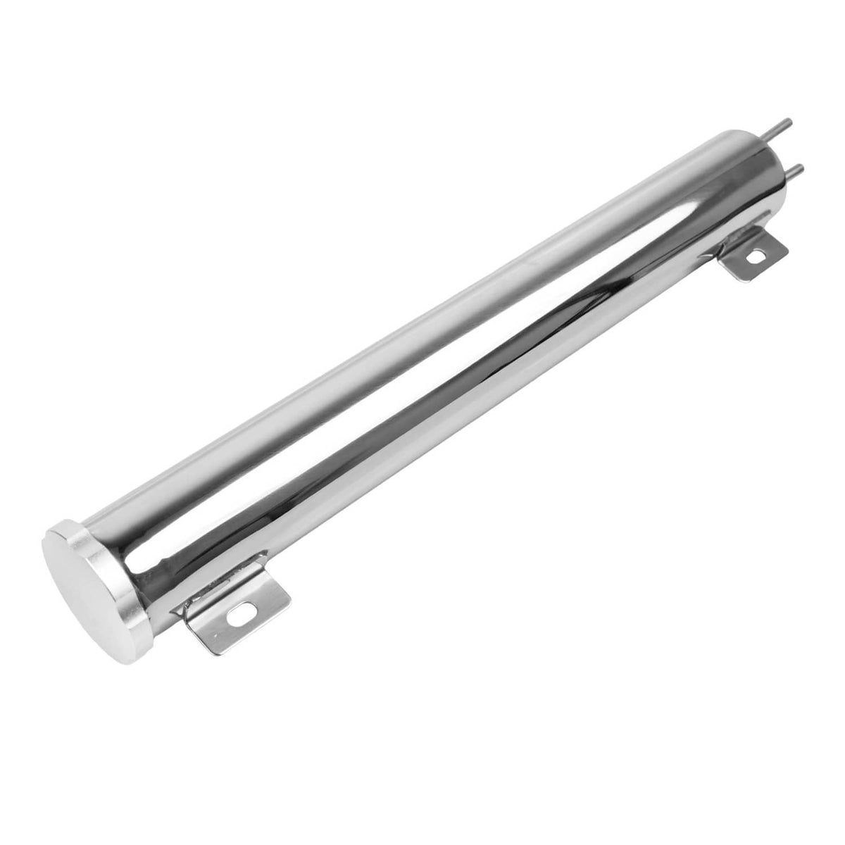 Solidspare 2" X 15" Polished Stainless Steel 24 Oz Radiator Dr Overflow Tank Bottle New