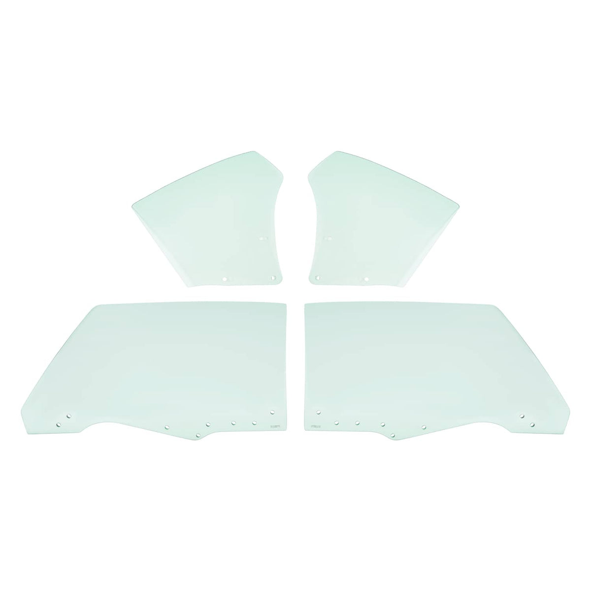 Solid Spare Fits Chevy Chevelle Malibu 2Door 1970-1972 Quarter Side Door Window Glass 4Pcs