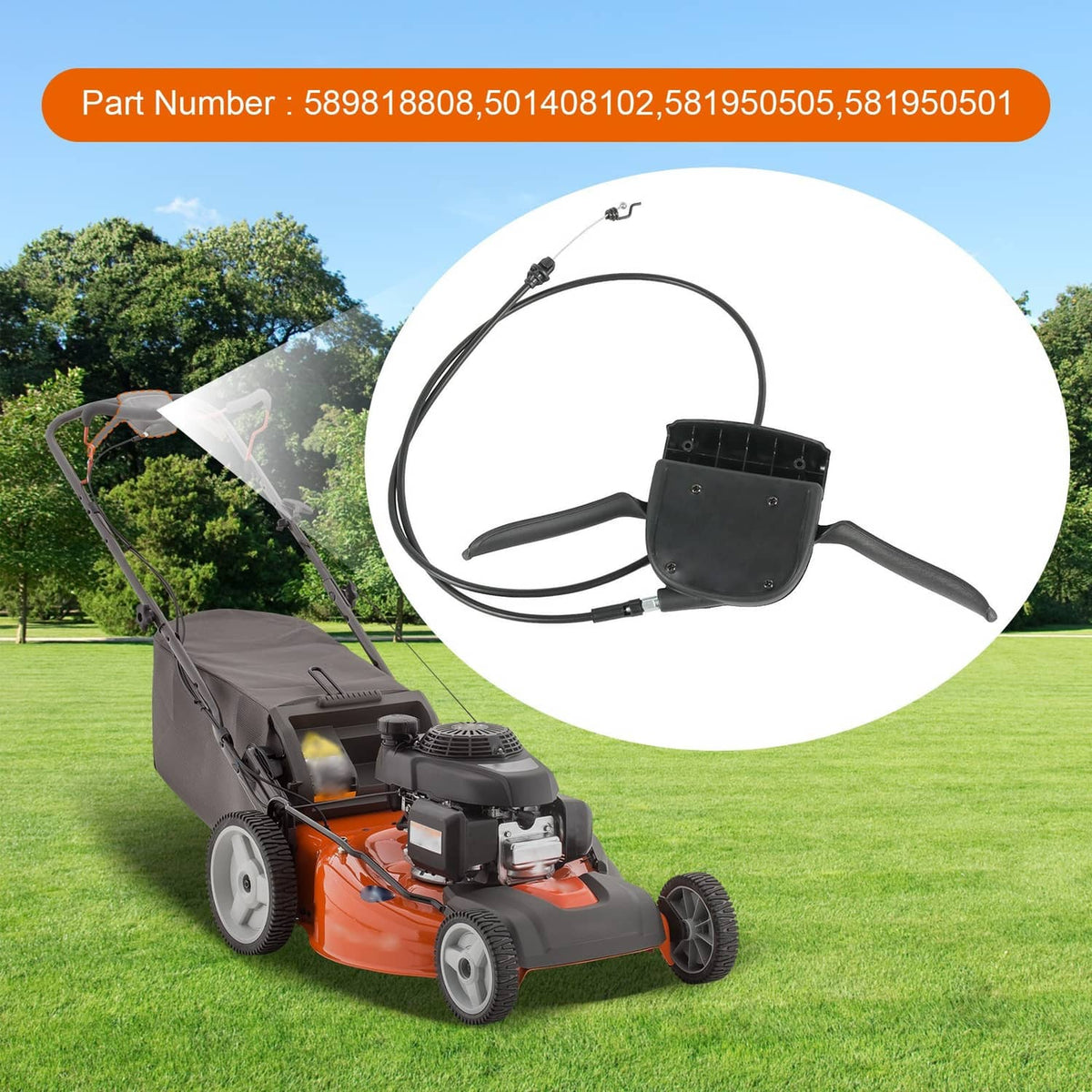 Solidspare Self-Propelled Mower Control Handle For Craftsman Husqvarna HU775H HU700 HU800