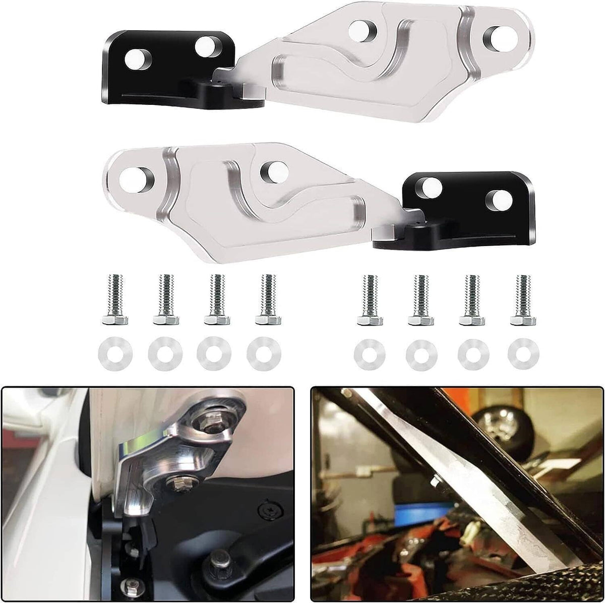 Solidspare Billet Aluminum Quick Release Hood Hinge Latch Set for 1996-2000 Honda Civic EK