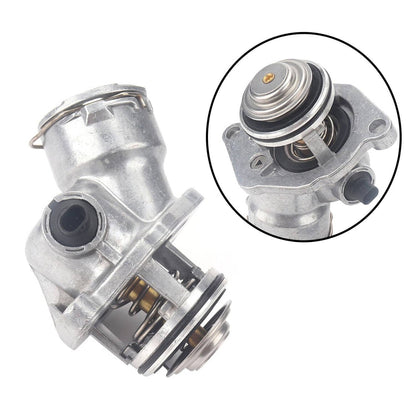 Solidspare Engine Coolant Thermostat Assembly w/ Sensor for Mercedes C300 C350 E350 ML350