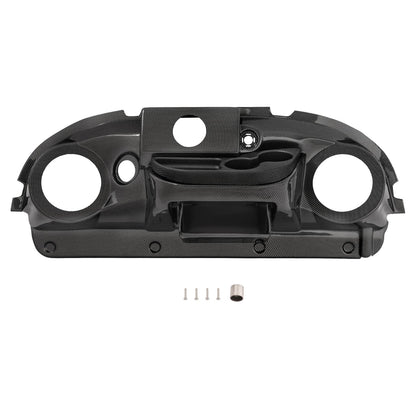 Solidspare Carbon Fiber Style Golf Cart Dashboard Cover For Club Car Precedent Radio Dash