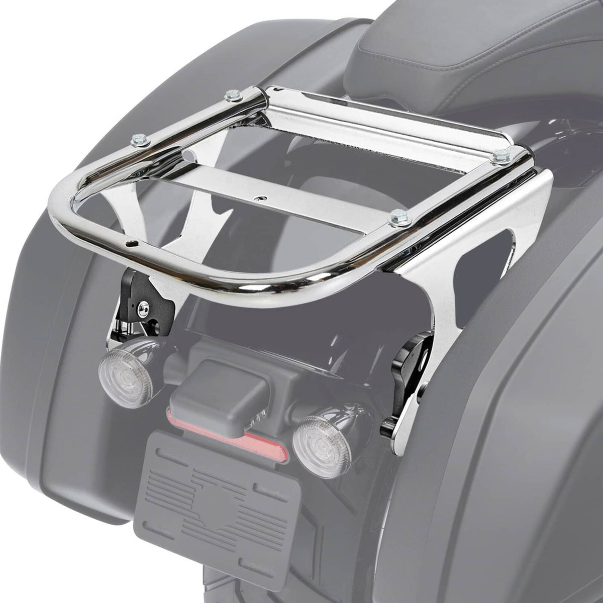 Solidspare Two-Up Tour Pack Mount Luggage Rack Docking For 1997-2008 Harley Road King FLHR
