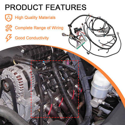 Solidspare Standalone Wiring Harness 4L80E 4.8 5.3 6.0 Multec Wire DBW For 03-07 LS Vortec