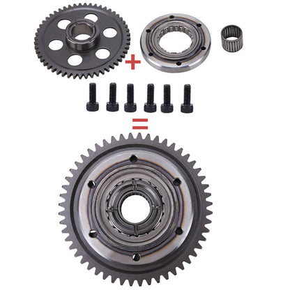 Solidspare Heavy Duty Starter Clutch One-Way Bearing Gear Kit 01-03 for Yamaha Raptor 660R