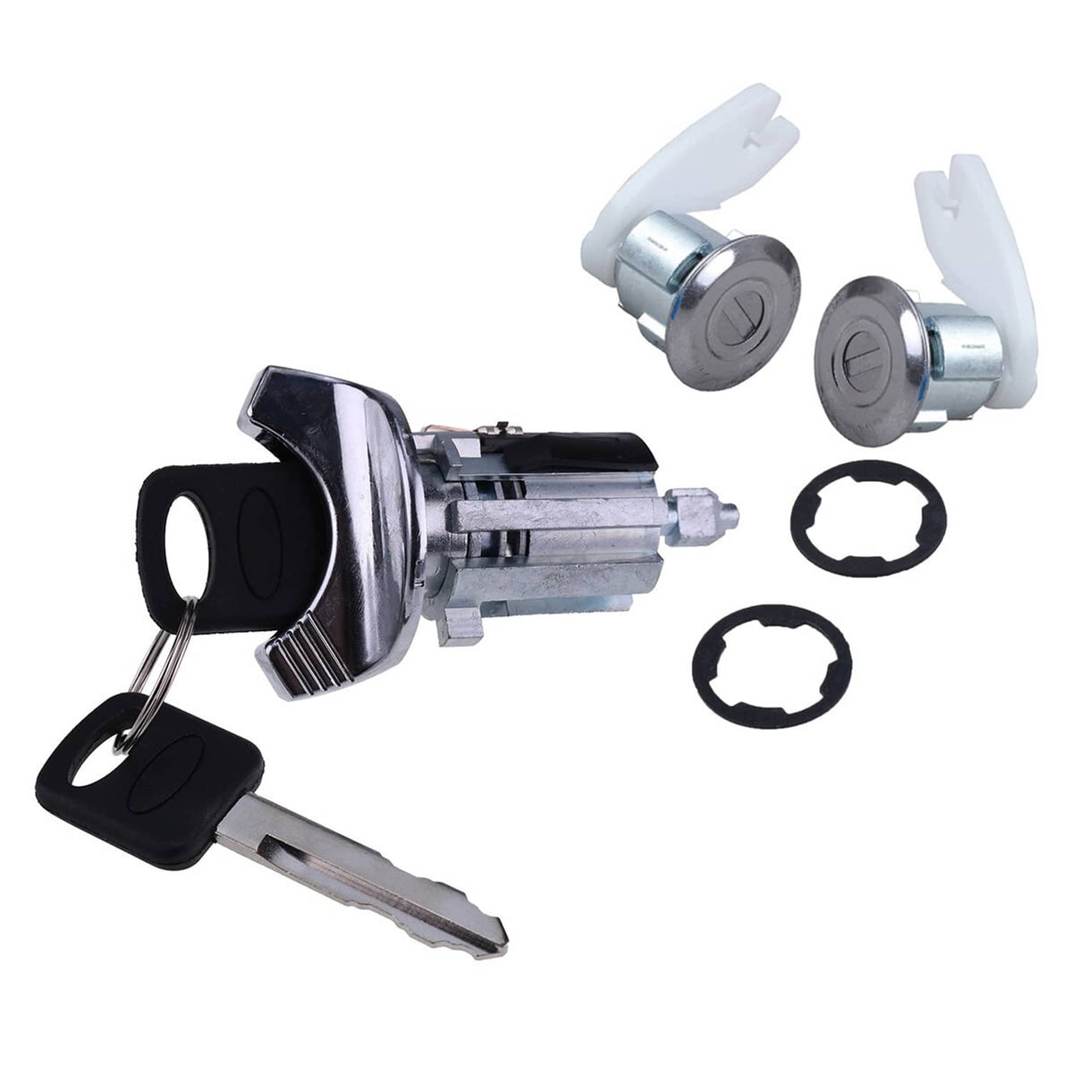 Solid Spare IGNITION & DOOR LOCK CYLINDER SET FOR 92-96 BRONCO F-150 F-250 F-350 KEYED ALIKE