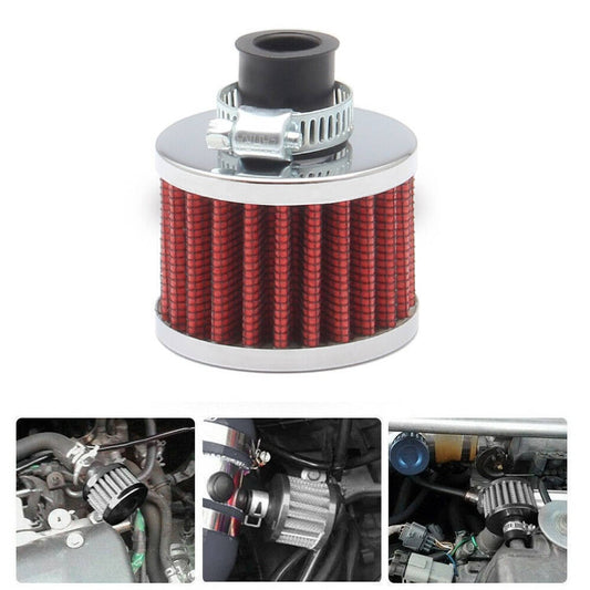 Solidspare NEW 12mm Cold Air Intake Filter Turbo Vent Case Car Breather Valve Cover