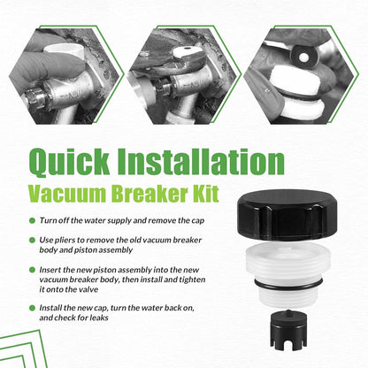 Solidspare VACVBKX1B Vacuum Breaker Kit, for Anti-Siphon Frost-Free Sillcock Valves, 4 Pack