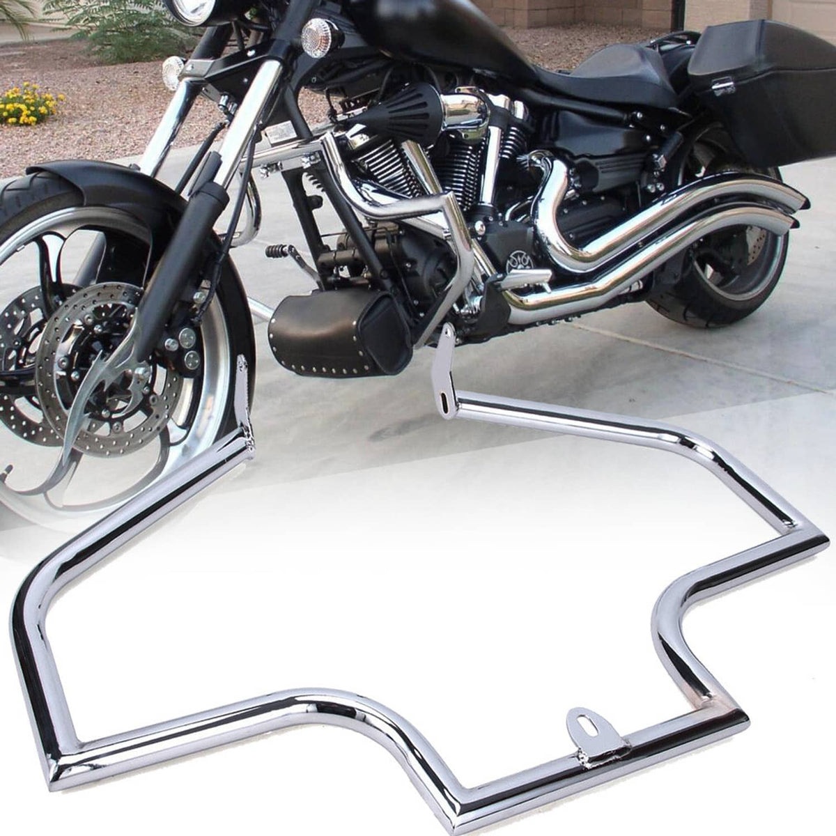 Solidspare Engine Guard Highway Crash Bar for 2000-2017 Harley Softail FLSTF FLSTC FLSTN
