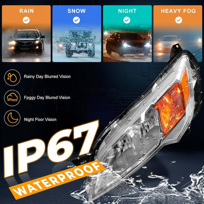 Solidspare Pair Left+Right Halogen Headlights For 2023-2026 Dodge Ram Promaster 1500 2500