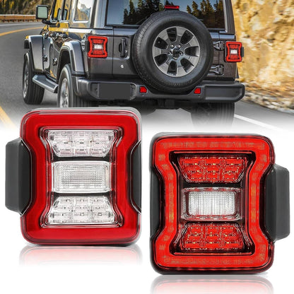 Solidspare Rear Brake Turn Signal Lamps LED Tail Lights For Jeep Wrangler JK JKU 2007-2018