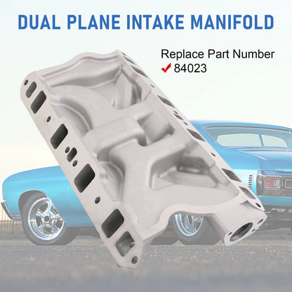 Solidspare Dual Plane Aluminum Intake Manifold Fits Ford Small Block Windsor V8 5.8L 351W